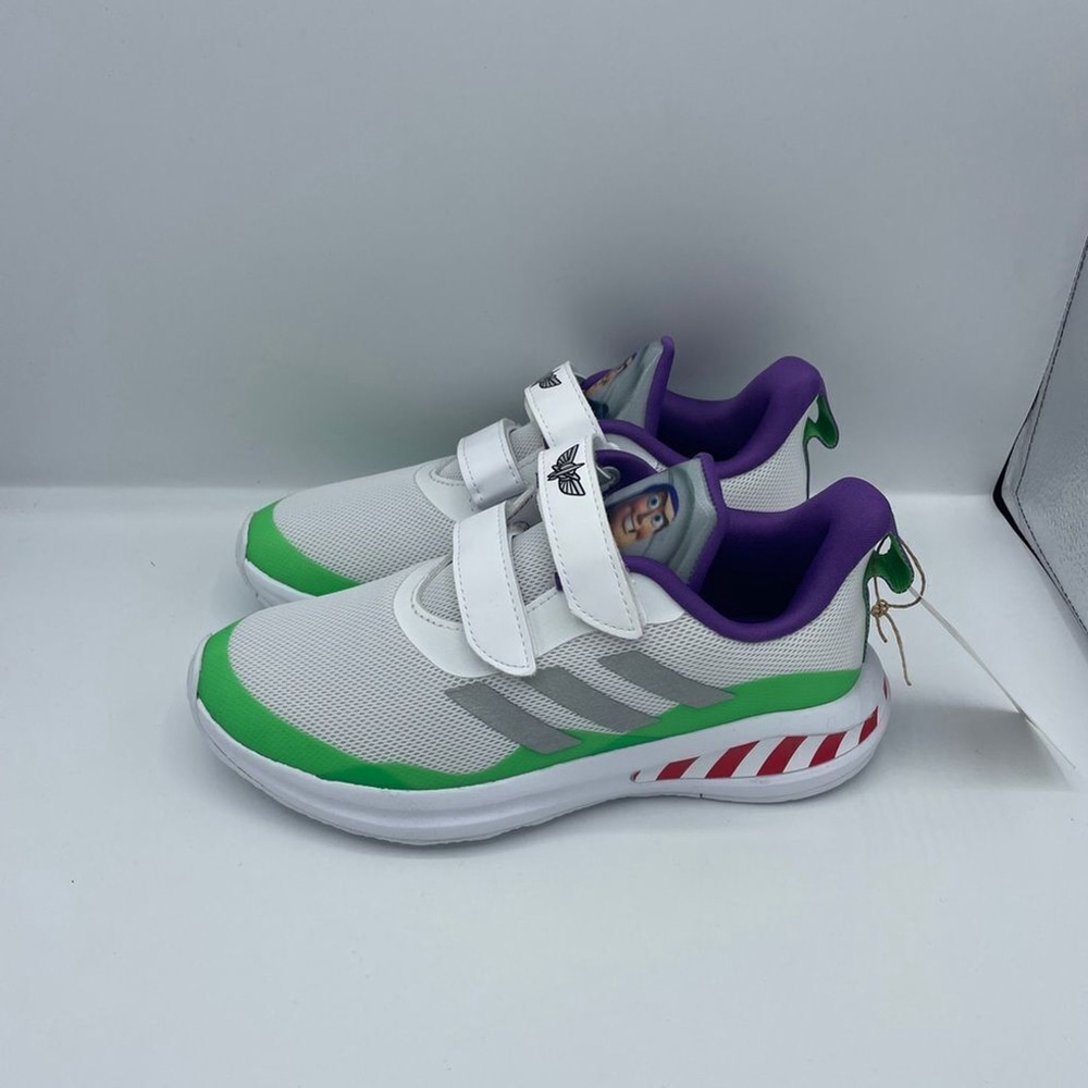Adidas Fortarun Buzz CF Diseny Unisex Kids Running Shoes Size 3Y White GZ0642 - Picture 3 of 5